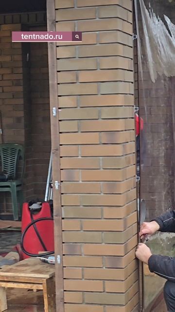 Мягкие окна. Как можно поставить, если беседка из кирпича. #тентнадодедовск, #мягкиеокна