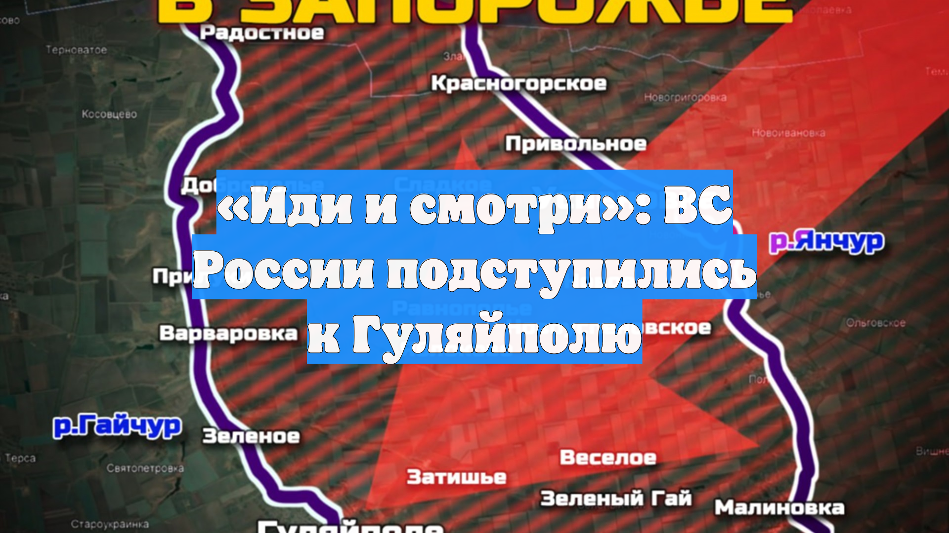 ВС России приблизились к Гуляйполю