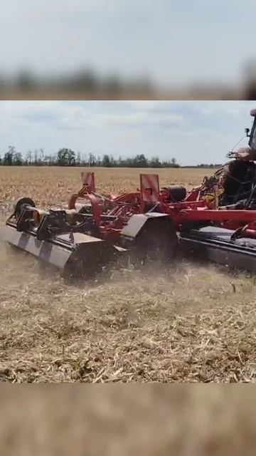 Измельчение пожнивных остатков кукурузы