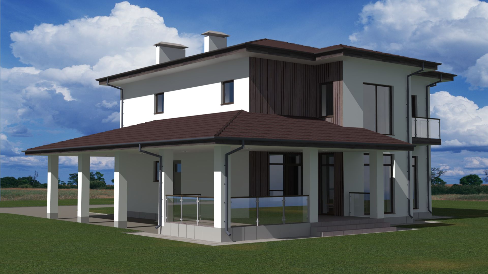 Видеоролик проекта 2 этажного дома АР