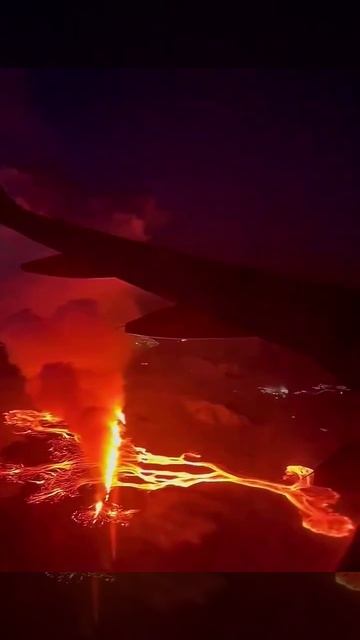 Полёт над вулканом в Исландии