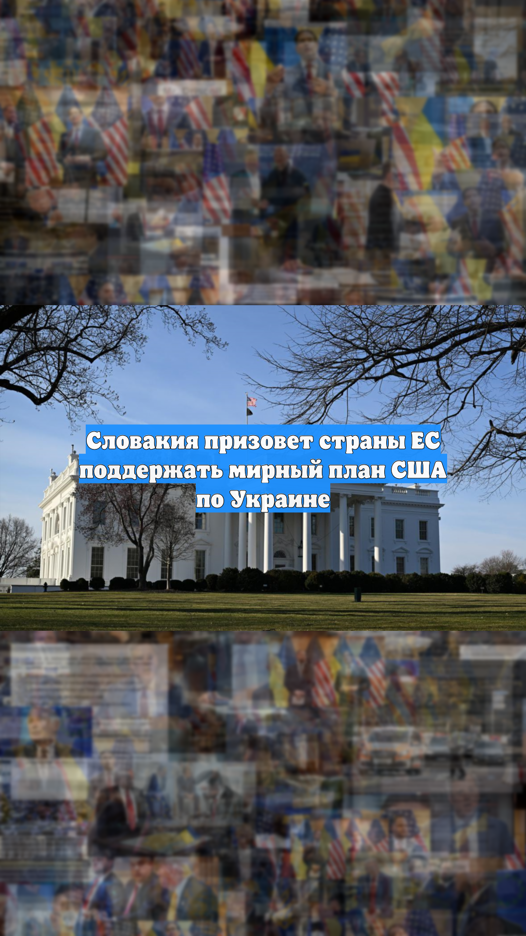 Словакия призовет страны ЕС поддержать мирный план США по Украине