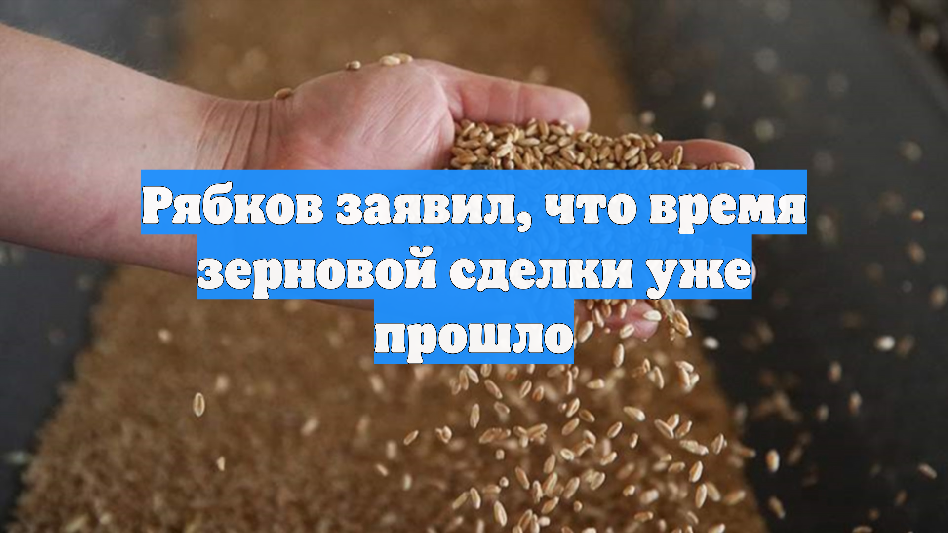 Рябков заявил, что время зерновой сделки уже прошло