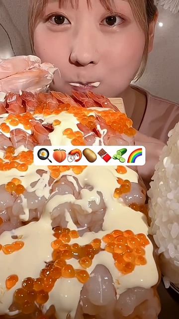 🍳🍑🦐🥔🍫🥒🌈 😋 MIYU ASMR #asmr #asmreating