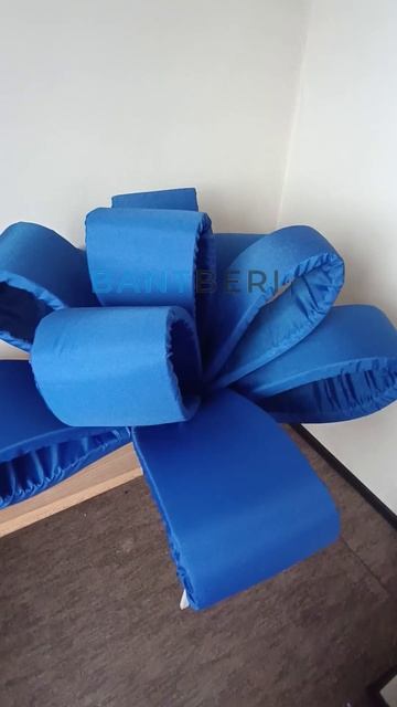 Синий гигант: огромный бант 1 метр для оформления автомобиля