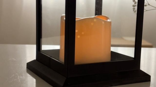 Винтажный фонарь ВИЛЛЕМ, чёрный, тёплый белый LED-огонь, 30 см, пластик, таймер, батарейки, 894405-3