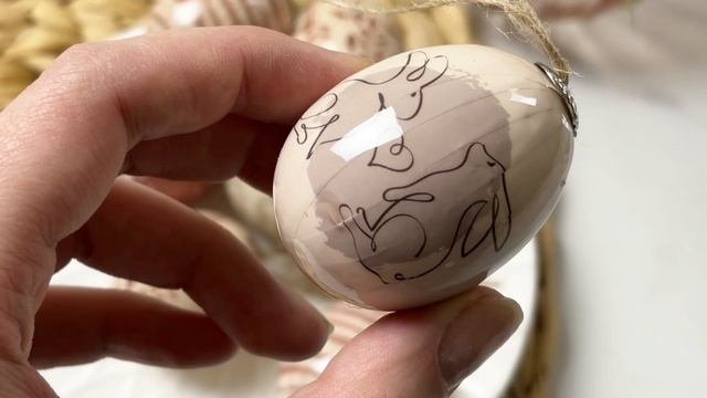 Декоративные пасхальные яйца ПРИРОДНЫЕ ОТТЕНКИ, пенополистирол, 5 см, 8 шт., 805563