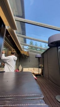 Римский навес на ручном управлении