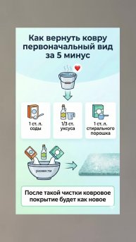 Верни ковер к жизни за 5 минут