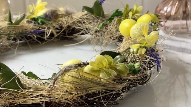 Декоративный пасхальный венок ЖИЗНЬ ПОВСЮДУ, натуральные материалы, пластик, пенополистирол, 806791