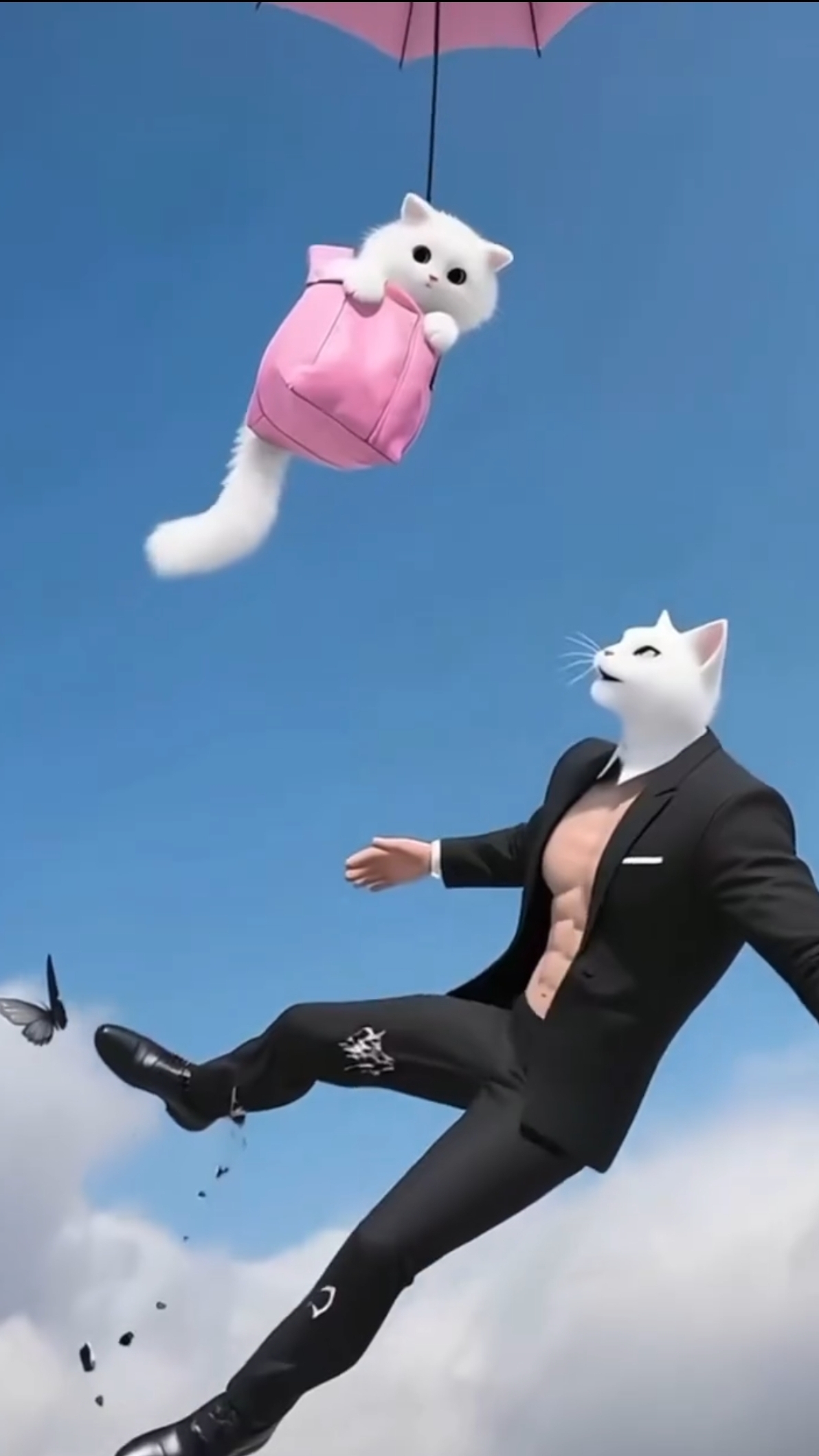 Папа кот отдал свою жизнь лишь бы спасти котёночка