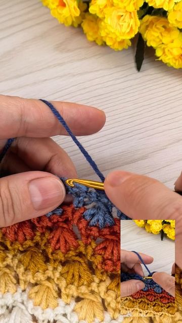 Узор крючком 67 #shorts #вязаниекрючком #узорыкрючком