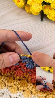 Узор крючком 67 #shorts #вязаниекрючком #узорыкрючком