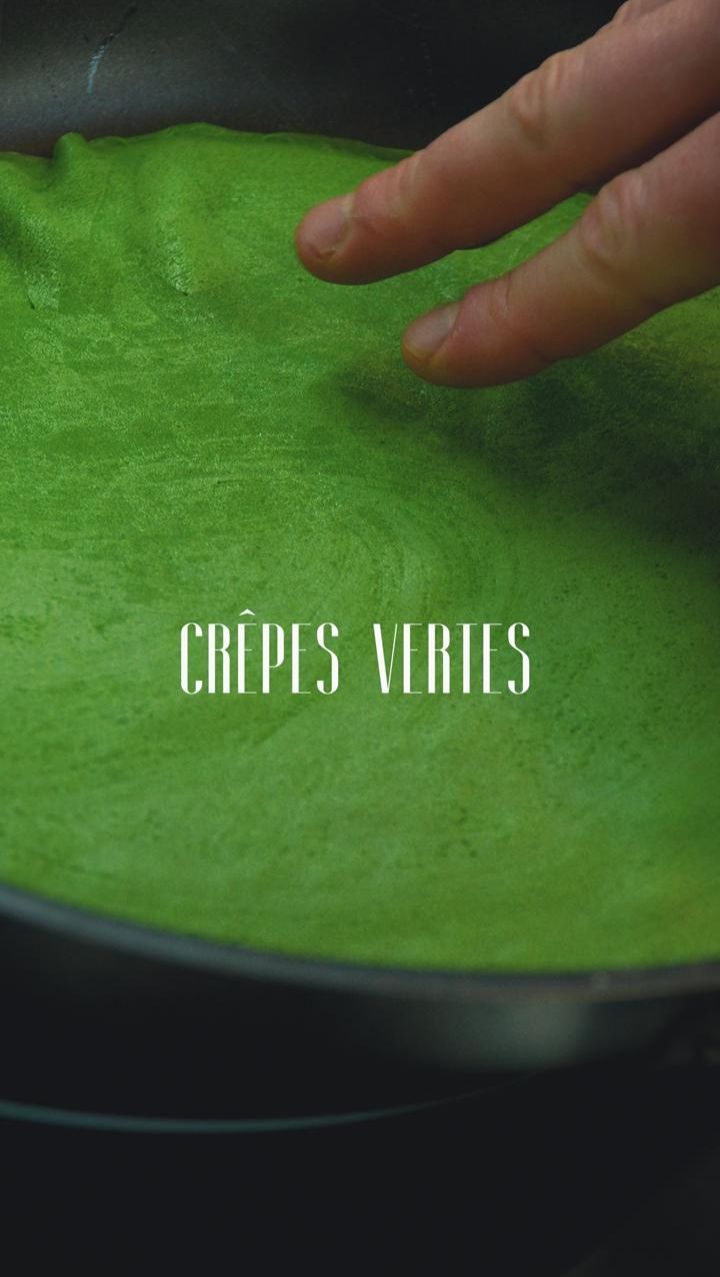 Зеленые блины из шпината