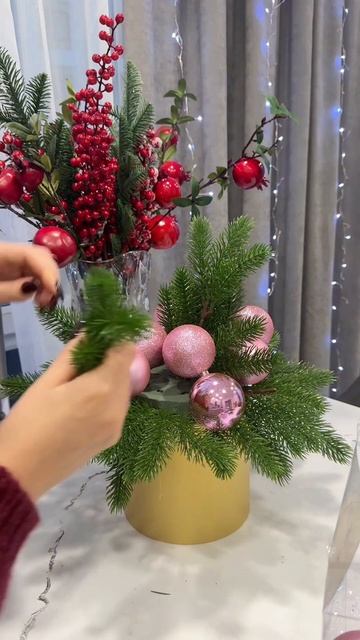 новогодняя композиция своими руками