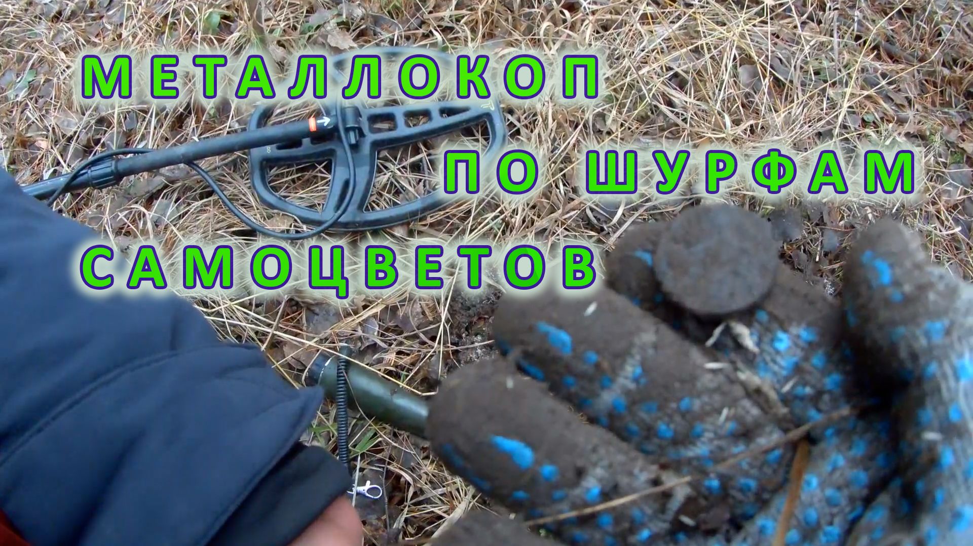 Метлаллокоп среди шурфов с самоцветами