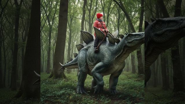 продолжаю приручать #динозавров только я какой то здесь маленький, чуть не точно меня сделал ИИ