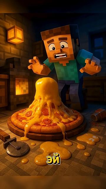 Как Стив случайно создал вулкан 😱🍕 #minecraft #funnyshorts #comedyvideo
