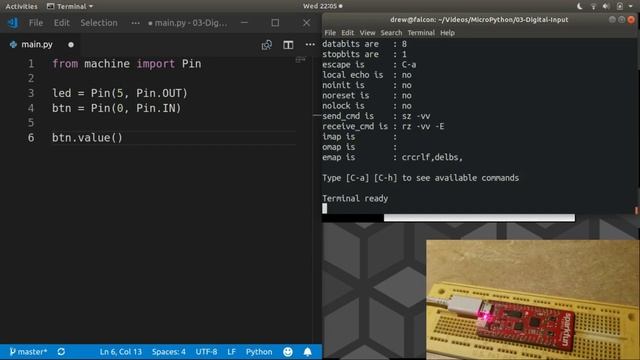 Learn MicroPython _3 - Buttons (digital input)