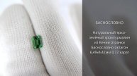 Ярко-зелёный хромтурмалин из Кении огранки Баснословно октагон 6,49x4,42мм 0,72 карат