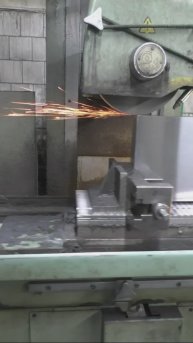 Шлифовка в угол большой нижней плиты штампа