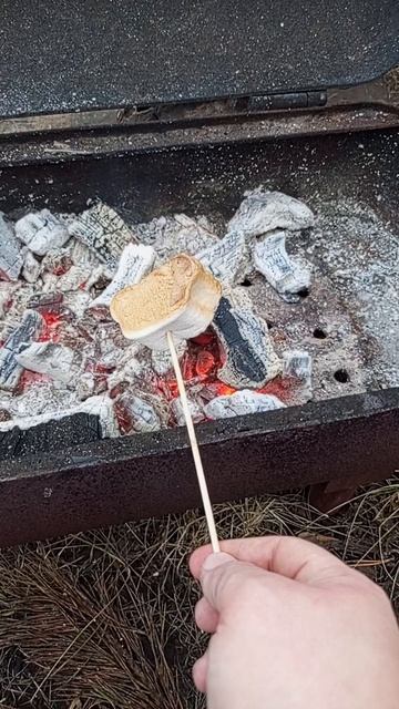 Жарю марш мэлоу на мангале