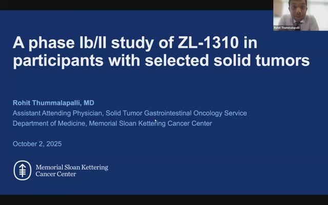A Study of ZL-1310 in Participants With Selected Solid Tumors • NCT06885281