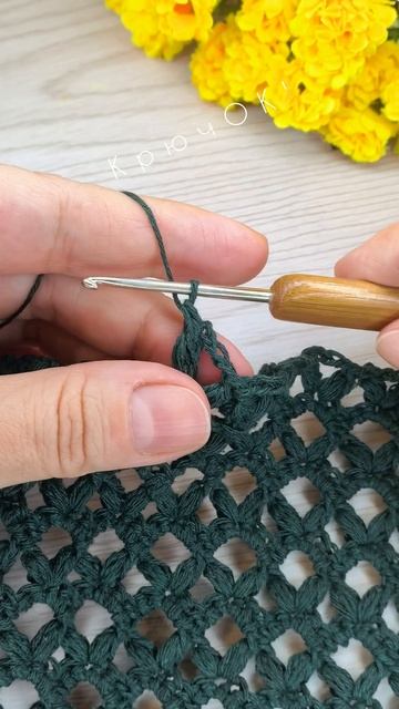 Узор крючком 68 #shorts #вязаниекрючком #узорыкрючком