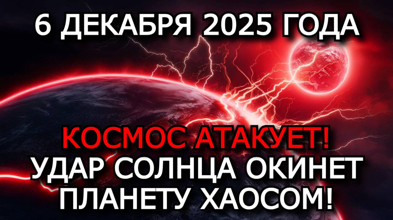 МАГНИТНЫЕ БУРИ 6 ДЕКАБРЯ 2025 — УДАР ПО МАГНИТОСФЕРЕ ДО 5 БАЛЛОВ! ⚠️