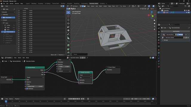 20 - Ноды Extrude, Scale, Delete, Mesh.mp4