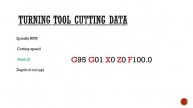 3. Turning cutting data
