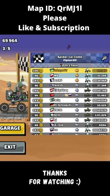 🎧 Is MOONLANDER The Best Today? 🎧 (Spider-Car Climb) - Hill Climb Racing 2 #shorts #hcr2