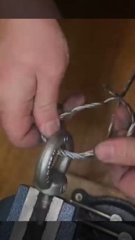 Как быстро и прочно привязать / закрепить стальной трос? Лайфхак.