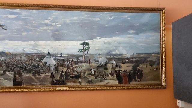 1000184078.Холст в уменьшенном виде.Великое Стояние на Угре Заслуженный художник России П.В.Рыженко