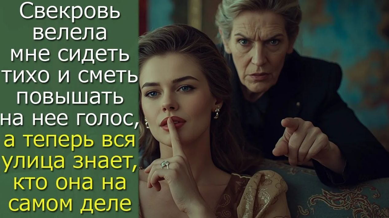 Свекровь велела мне сидеть тихо , а теперь вся улица знает, кто она на самом деле