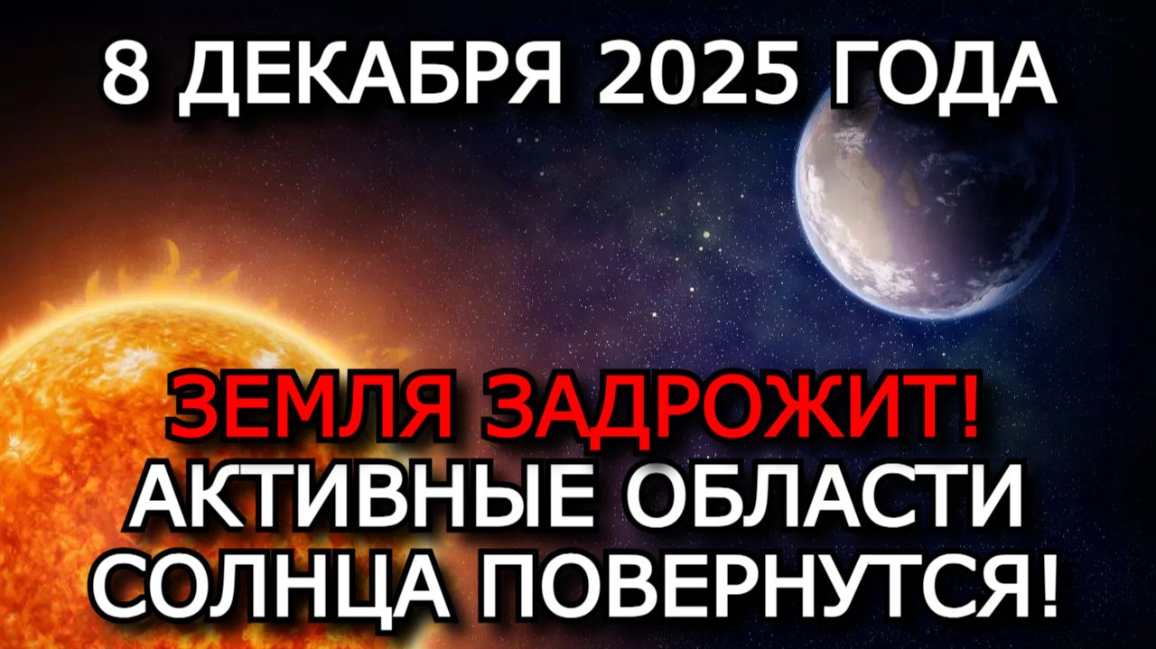 МАГНИТНЫЕ БУРИ 8 ДЕКАБРЯ 2025 — ВСПЫШКИ КЛАССА М И РИСКИ ДЛЯ ЗЕМЛИ ⚠️