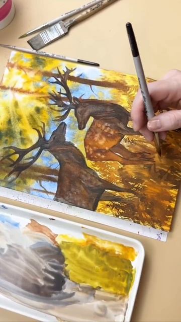 Новый урок в творческом клубе Dari Art 👀 Сегодня рисуем акварелью! #клуб_dariart