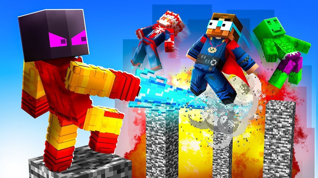 Мы Добавили Мод На СУПЕРГЕРОЕВ На Столбы в Майнкрафт!