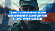 Трамп заставил Финляндию расплачиваться за вступление в НАТО. И тут началось
