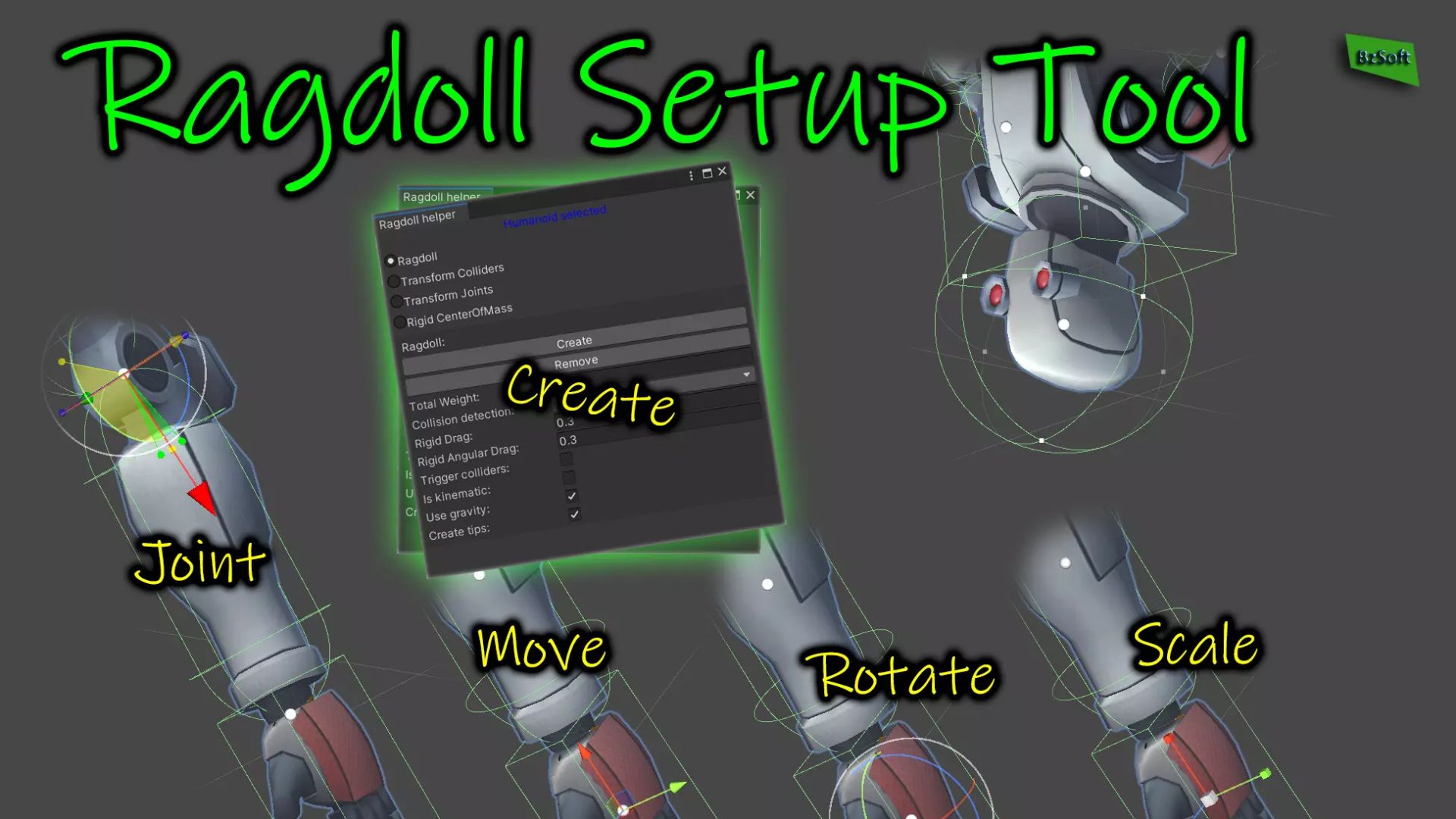 Asset Unity - Ragdoll helper