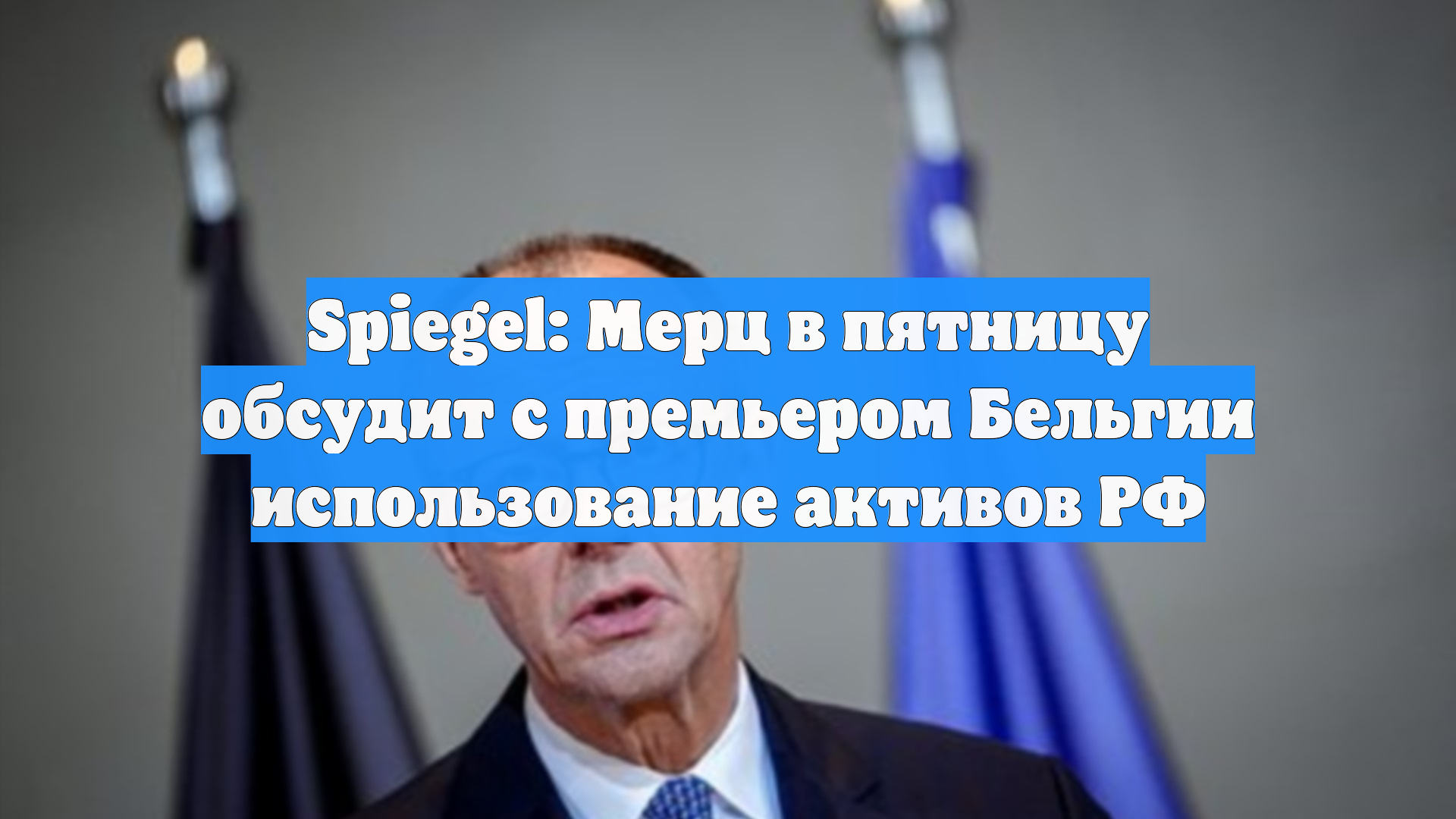 Spiegel: Мерц в пятницу обсудит с премьером Бельгии использование активов РФ
