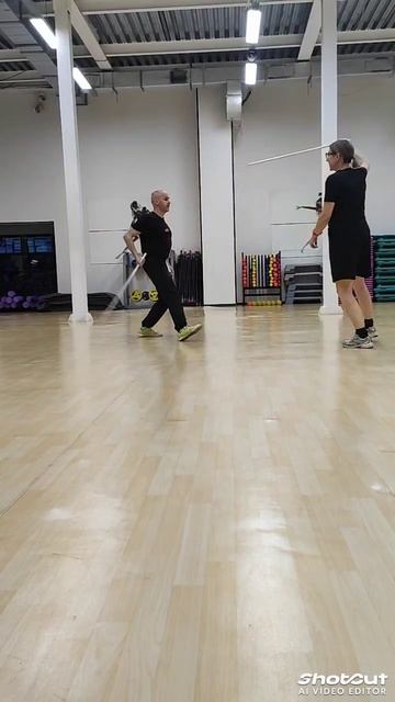 la canne de combat.Упражнение.Parade-Voltes-Riposte. 0.1