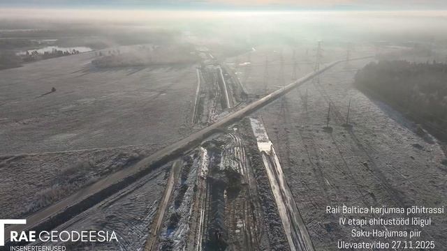 Строительство Rail Baltica в Эстонии (участок Harju IV) - ноябрь 2025