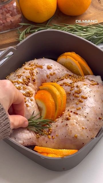 Куриные окорочка в горчично-апельсиновом соусе 🍗