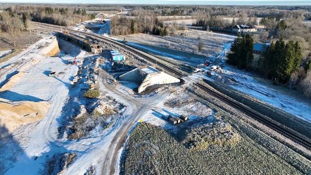 Строительство Rail Baltica в Эстонии (виадуки Pureva и Tamme) - ноябрь 2025