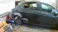 Peugeot 206. Ремонт заднего правого крыла и задней правой двери