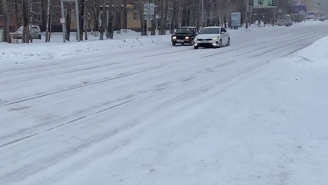 Ул. Арбузова в Назарово после снегопадов