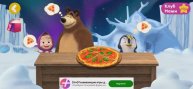 Маша и Медведь Мультфильм Пицца для Пингвина
