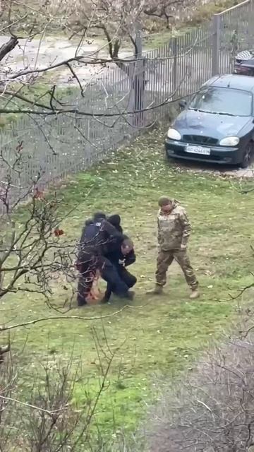 Утренний отлов мешканцев в Киеве.