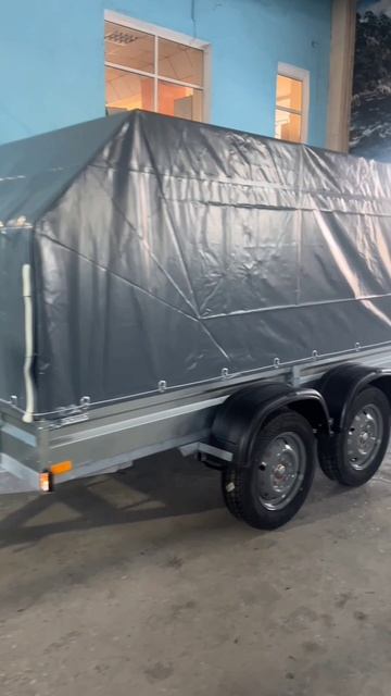 Мгновенная сборка прицепа Композит 3,5м *1,5м на 16 колесах😎